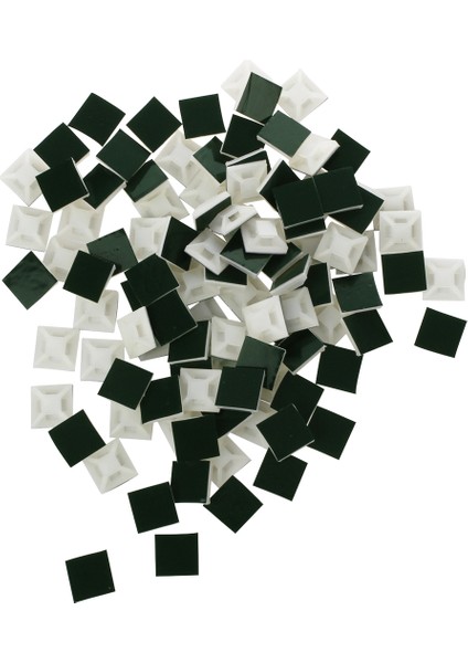 Kendinden Yapışkanlı Plastik Tel Paketi Tutucu 3mm Kablo Bağı Montaj Tabanı 100 Adet (Yurt Dışından)