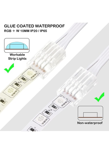 32.8ft Rgb Uzatma Kablosu Tel Kablosu 4 Pin, 10 mm LED Işık Şeridi Konektörleri, LED Rgb Şerit Işığı Için (Yurt Dışından)