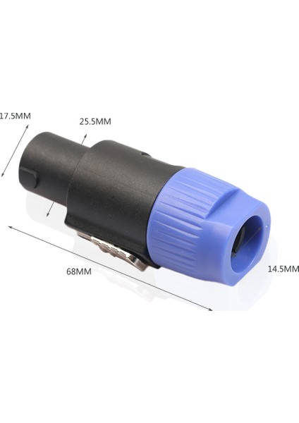 NL4FX Ohm Kafa Hoparlör Kablosu Amplifikatör Konektörü, Erkek Fiş Ses Kablosu NLT4X Konektörü - Mavi (Yurt Dışından)