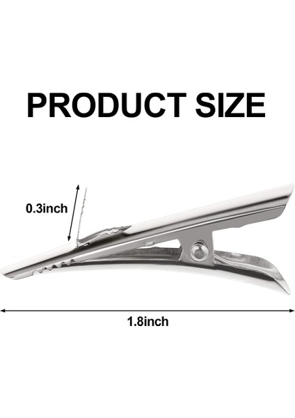 El Sanatları Için 100 Parça Mini Metal Timsah Klipsleri - Küçük Hamam Böceği Klipsleri Yaylı Klipsler Kelepçeler 45MM Timsah Saç Klipsleri (Yurt Dışından) fiyatları