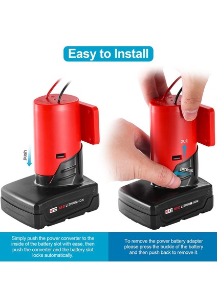 Power Wheels Adaptörü M12 12V Lityum Pil Için, Sigorta, Anahtar ve Kablo Terminalleri Ile, Iyi Pil Dönüşüm Kiti Kendin Yap (Yurt Dışından)