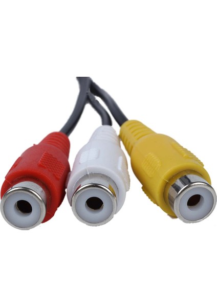 4 Pin S-Video - 3 Rca Dişi Tv Adaptörü Dizüstü Bilgisayar Kablosu (Yurt Dışından)