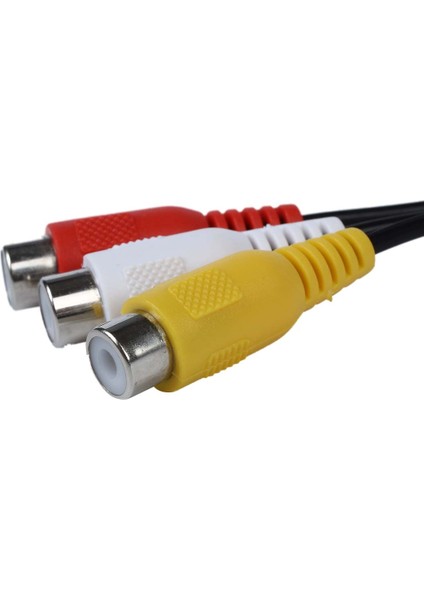 4 Pin S-Video - 3 Rca Dişi Tv Adaptörü Dizüstü Bilgisayar Kablosu (Yurt Dışından)