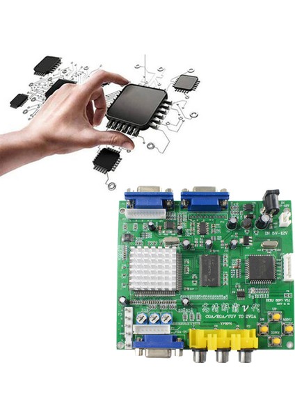 Arcade Oyun Cga/ega/yuv/rgb'den Vga'ya Çift Çıkışlı Hd Video Dönüştürücü Kartı Arcade Oyun Monitöründen Crt LCD Projektöre (Yurt Dışından)