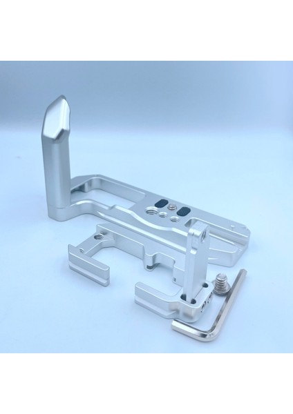 Hızlı Bırakma L Plaka El Kavrama Braketi 1/4 Vida Fujifilm Fuji X-T4 Kamera Kavrama Tabanı Tutucu Pull-Out Versiyonu Gümüş (Yurt Dışından) modelleri