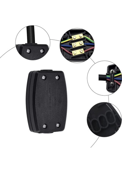 Terminalli Elektrik Bağlantı Kutusu 4 Paket Dış Aydınlatma, Güç ve Otomotiv Kablolaması Için Elektrik Bağlantı Kutusu (Yurt Dışından)