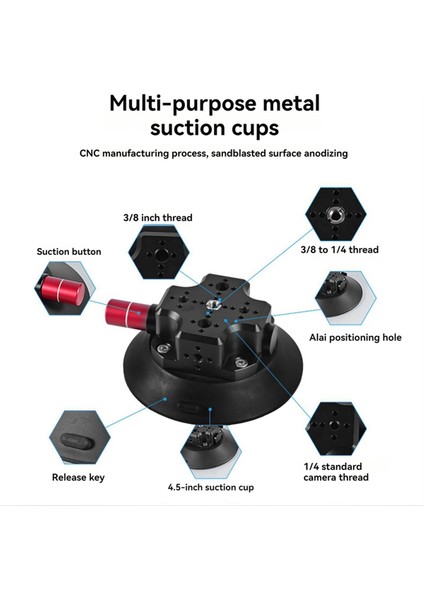 4.5 Inç Araba Vantuz Spor Kamera Araba Vantuz Gopro Aksesuarları Cep Telefonu Slr Vantuz B Için Uygun (Yurt Dışından) fırsatları