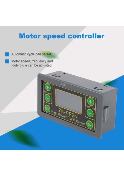 ZK-PP2K Pwm Dc 3.3-30V 12V 24V Motor Hız Kontrol Regülatörü 8A 150W Ayarlanabilir LED Dimmer Darbe Frekansı Görev Oranı (Yurt Dışından)