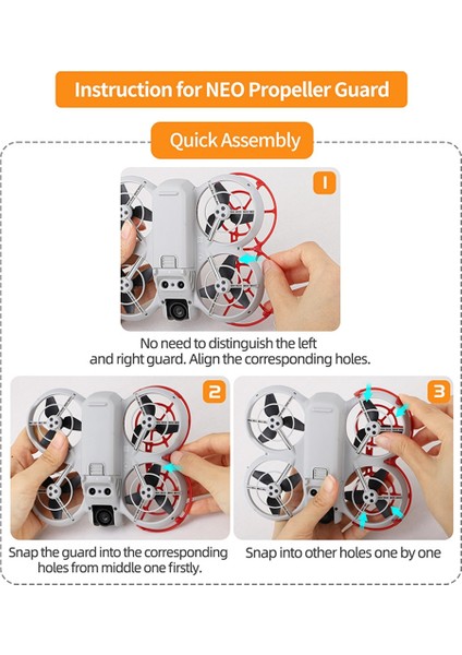 Djı Neo Fpv Drone Için Pervane Koruyucu Darbe Emici Pervane Koruma Kılıfı Drone Yedek Aksesuarları Kırmızı (Yurt Dışından)