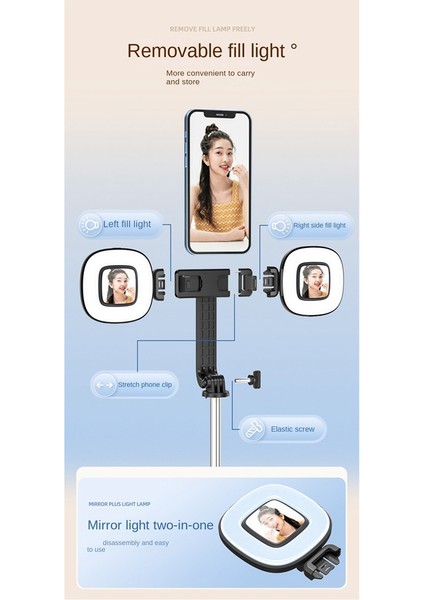 1.7m Tripod Bluetooth Uzaktan Kumanda Selfie Çubuğu Kamera Telefon Tutucu Kablosuz Paslanmaz Çelik Teleskopik Çubuk (Yurt Dışından) fiyatları