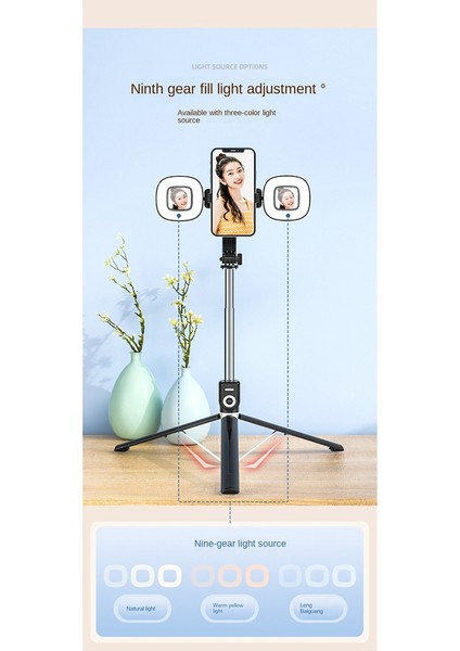 1.7m Tripod Bluetooth Uzaktan Kumanda Selfie Çubuğu Kamera Telefon Tutucu Kablosuz Paslanmaz Çelik Teleskopik Çubuk (Yurt Dışından) fırsatları