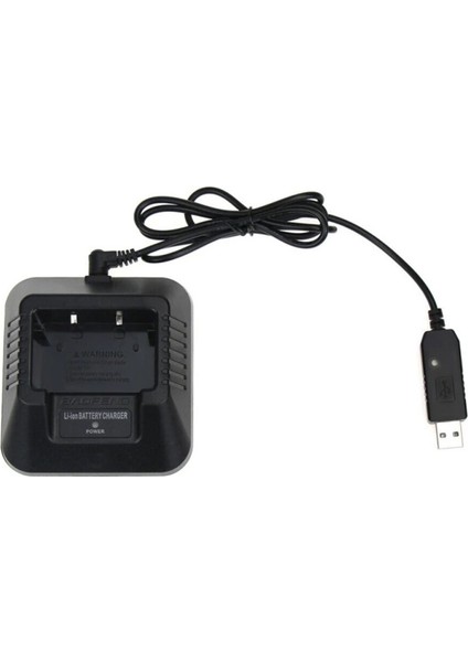 Walkie Talkie Pil Şarj Cihazı USB Şarj Kablosu Için Yedek Baofeng Uv-5r Uv-5re Dm-5r Iki Yönlü Telsiz (Yurt Dışından)