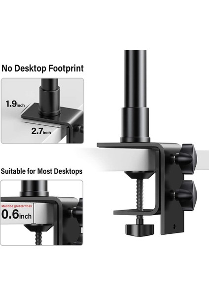 Masaüstü C-Kelepçe Montaj Braketi, Ayarlanabilir Lamba Tutucu, Standart 1/4 Vida Başı (Yurt Dışından) modelleri