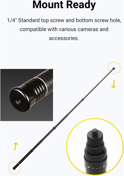 Ultra Uzun Karbon Fiber Görünmez Selfie Çubuğu Ayarlanabilir Uzatma Çubuğu INSTA360 One X2 / One R / One x Selfie Çubuğu (Yurt Dışından) indirimleri