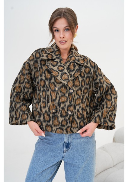 Kadın Leopar Ceket Kahve 30993 fiyatları