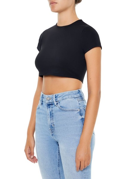 Şekillendirici Crop Tişört