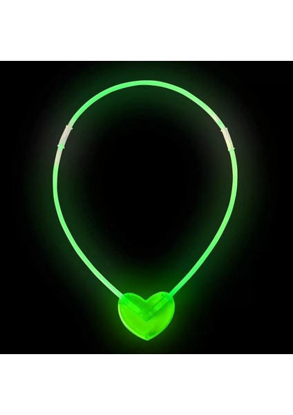 Karanlıkta Yanan Glow Kalp Şekilli Kolye 6 Adet fırsatları