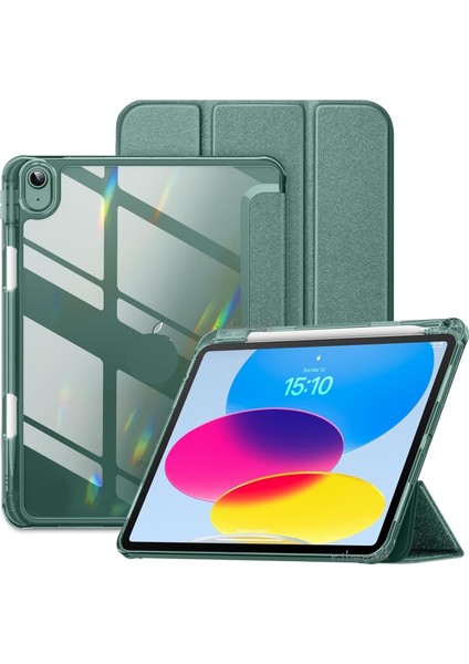 Apple iPad Air 11 2025 Uyumlu Kılıf Magnetik Pen Charge Kalem Bölmeli Ayrılabilen Akıllı Uyku Modlu Şeffaf Kapak M3 Uyumlu