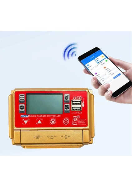 12/24V Mppt Güneş Şarj Kontrol Cihazı Wifi Bluetooth Güneş Paneli Pil Akıllı Regülatör 30A (Yurt Dışından)