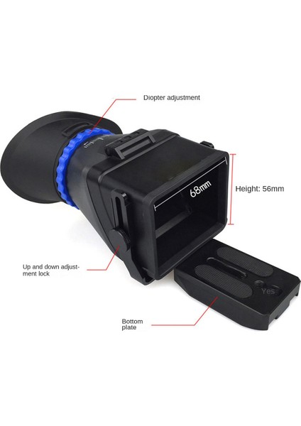 Evrensel 3,0x LCD Vizör 3 Inç 3,2 Inç Çevirmeli LCD Ekran 3 Büyütme Vizör (Yurt Dışından) fırsatları