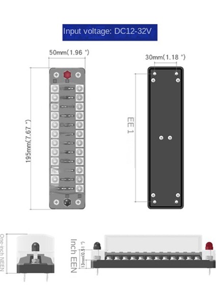 32V 75A Araba Tekne Sigorta Kutusu Braketi 12 Yollu Sigorta Röle Kutusu Kapaklı Arabalar, Tekneler, Kamyonlar, Römorkörler Için Aksesuarlar (Yurt Dışından)