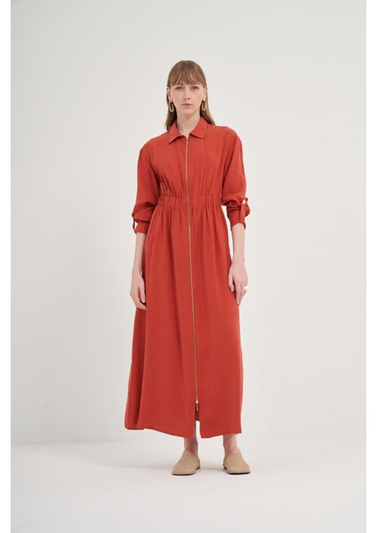 Kadın Modal Elbise Kiremit 31033 fırsatları