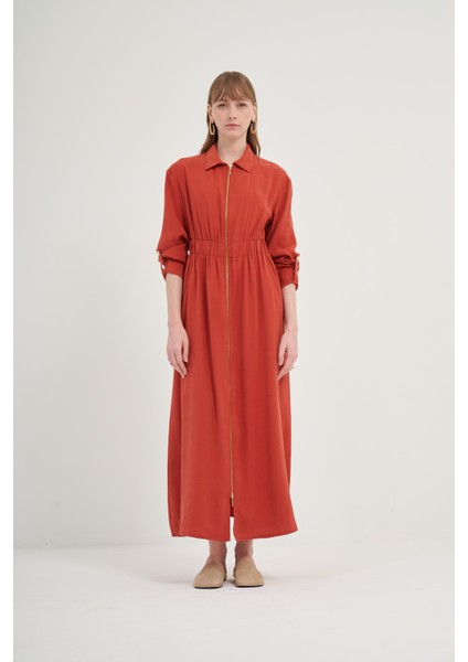 Kadın Modal Elbise Kiremit 31033 indirimleri