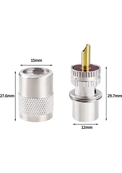 PL-259 Koaksiyel Konnektörler Uhf Erkek Lehim Konnektör Fişi 50 Ohm Koaksiyel Adaptörler LMR400,RG8 Kablo Için Redüktörlü 10'lu Paket (Yurt Dışından)