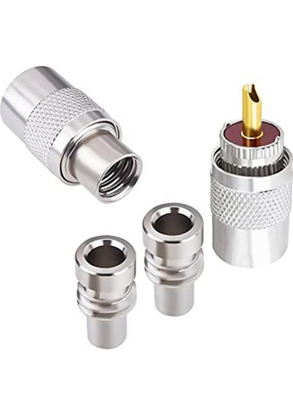 PL-259 Koaksiyel Konnektörler Uhf Erkek Lehim Konnektör Fişi 50 Ohm Koaksiyel Adaptörler LMR400,RG8 Kablo Için Redüktörlü 10'lu Paket (Yurt Dışından)