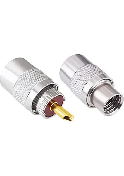 PL-259 Koaksiyel Konnektörler Uhf Erkek Lehim Konnektör Fişi 50 Ohm Koaksiyel Adaptörler LMR400,RG8 Kablo Için Redüktörlü 10'lu Paket (Yurt Dışından)