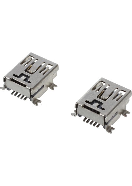 10 Adet Mini USB 5 Pin Dişi Soket Dıy Smt Konektörü Gümüş Ton Koyu Gri (Yurt Dışından)