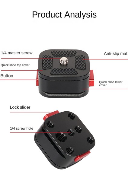 Hızlı Çıkarma Plakası 38MM Kelepçe Montaj Plakası Kelepçe Adaptörü Dslr Aksiyon Kamerası Tripod Adaptörü Için (Yurt Dışından)