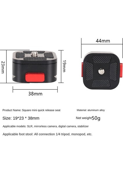 Hızlı Çıkarma Plakası 38MM Kelepçe Montaj Plakası Kelepçe Adaptörü Dslr Aksiyon Kamerası Tripod Adaptörü Için (Yurt Dışından)