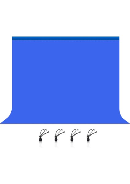 3X2M Fotoğraf Arka Plan Bezi Stüdyo Canlı Portre Bezi Anahtarsız Kumaş Çok Fonksiyonlu Fotoğraf Arka Plan Bezi, Mavi (Yurt Dışından)
