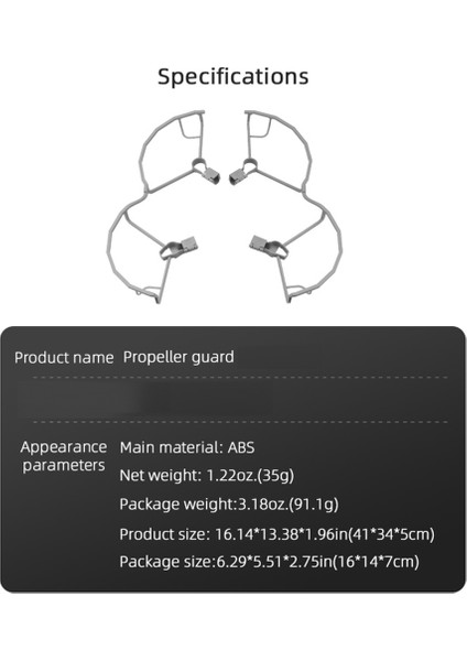 Mini 3/mini 3 Pro Drone Için Pervane Koruma Pervane Koruyucu Kanat Fan Koruyucu Kapak Drone Aksesuarı (Yurt Dışından)