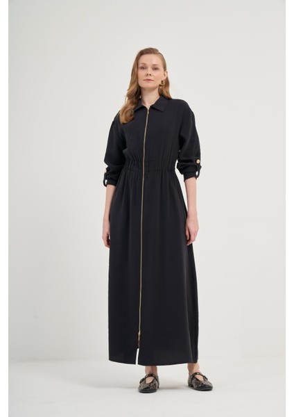 Kadın Modal Elbise Siyah 31033