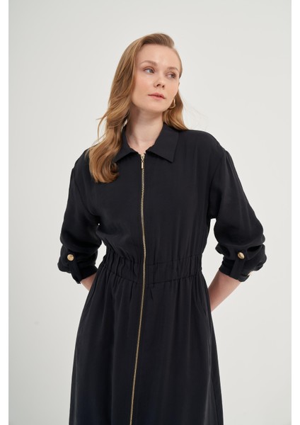 Kadın Modal Elbise Siyah 31033