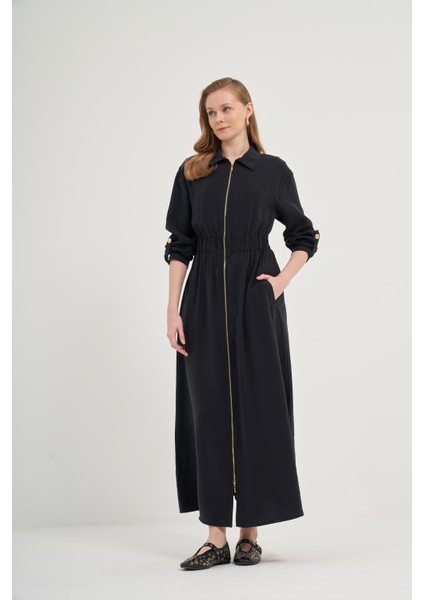 Kadın Modal Elbise Siyah 31033