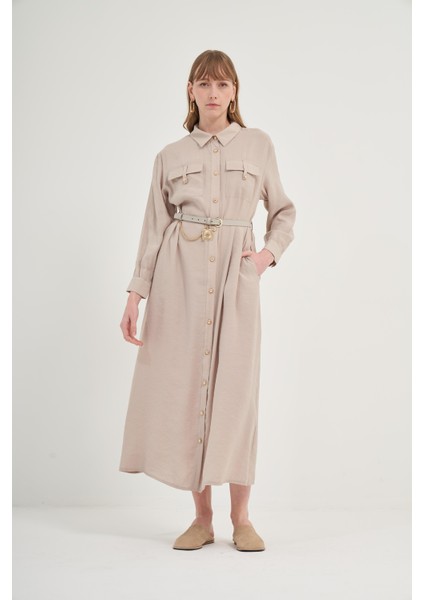 Kadın Modal Elbise Taş 31016