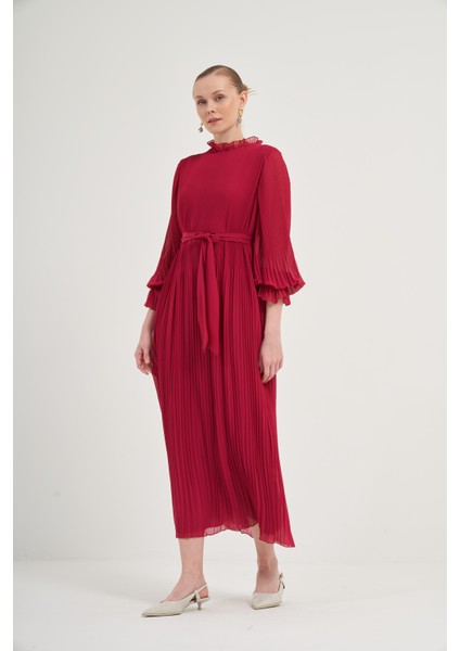 Kadın Plise Şifon Elbise ARGUVAN 31019