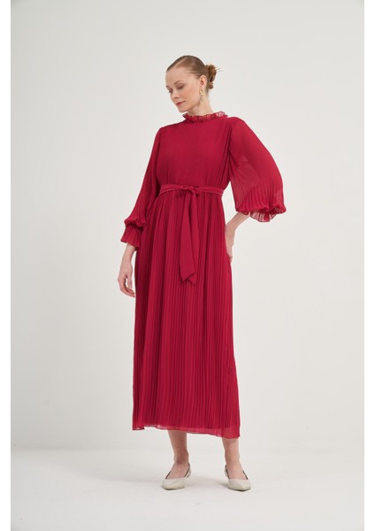 Kadın Plise Şifon Elbise ARGUVAN 31019 modelleri