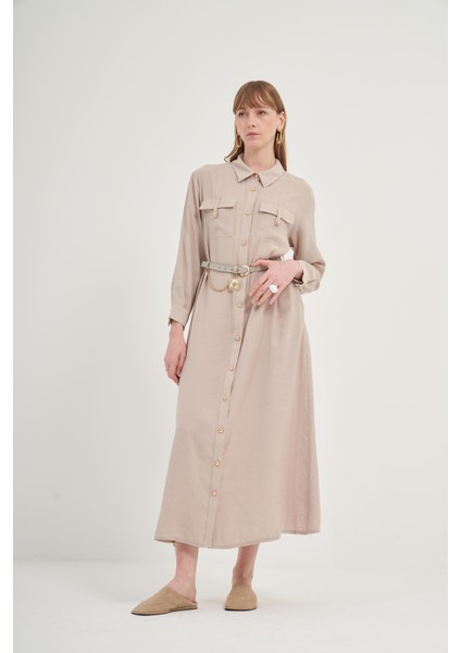 Kadın Modal Elbise Taş 31016