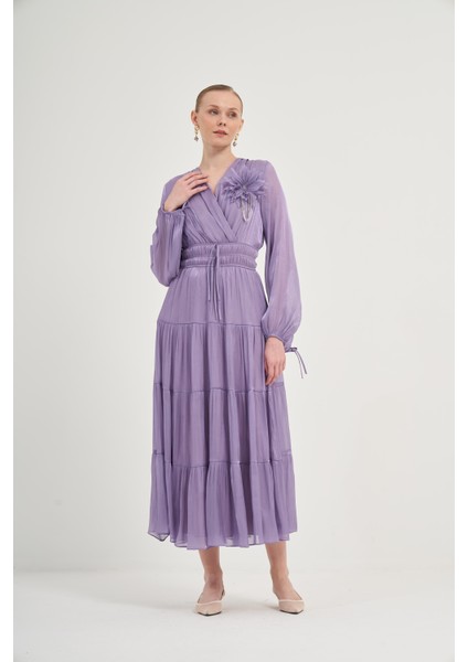 Ftz Organze Elbise Lila 31015