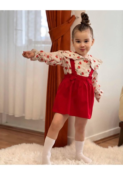 Çiçekli Jile Gabardin Gomlek Terrycoton