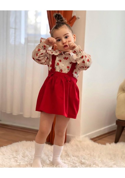 Çiçekli Jile Gabardin Gomlek Terrycoton