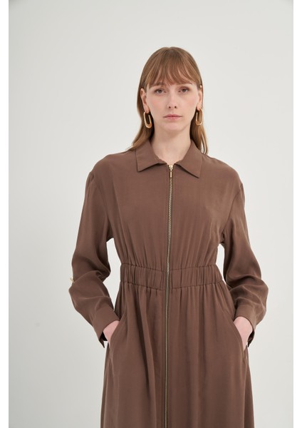 Kadın Modal Elbise Kahve 31033 fiyatları