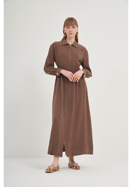 Kadın Modal Elbise Kahve 31033 indirimleri