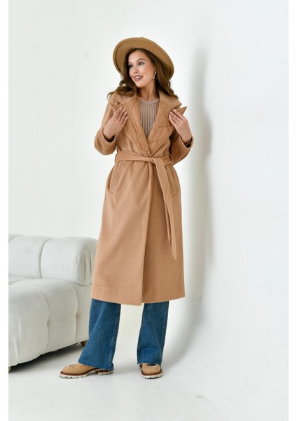 Ftz Kadın Kaşe Kaban Camel 30976 modelleri