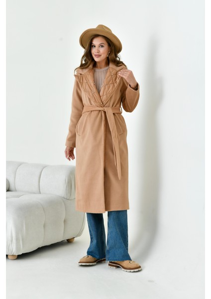Ftz Kadın Kaşe Kaban Camel 30976 fırsatları