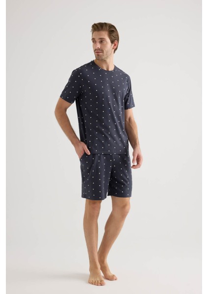 Erkek Pamuklu Kısa Kollu Şortlu Pijama Takımı modelleri